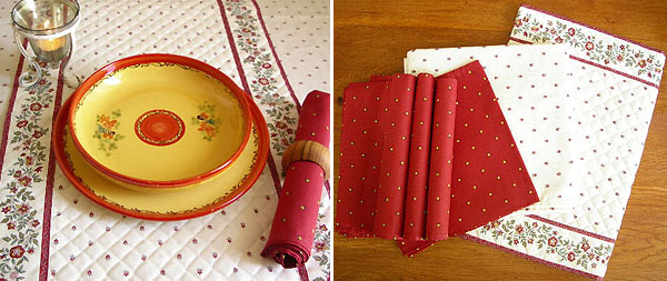 Provence Christmas Table linen set - Click Image to Close
